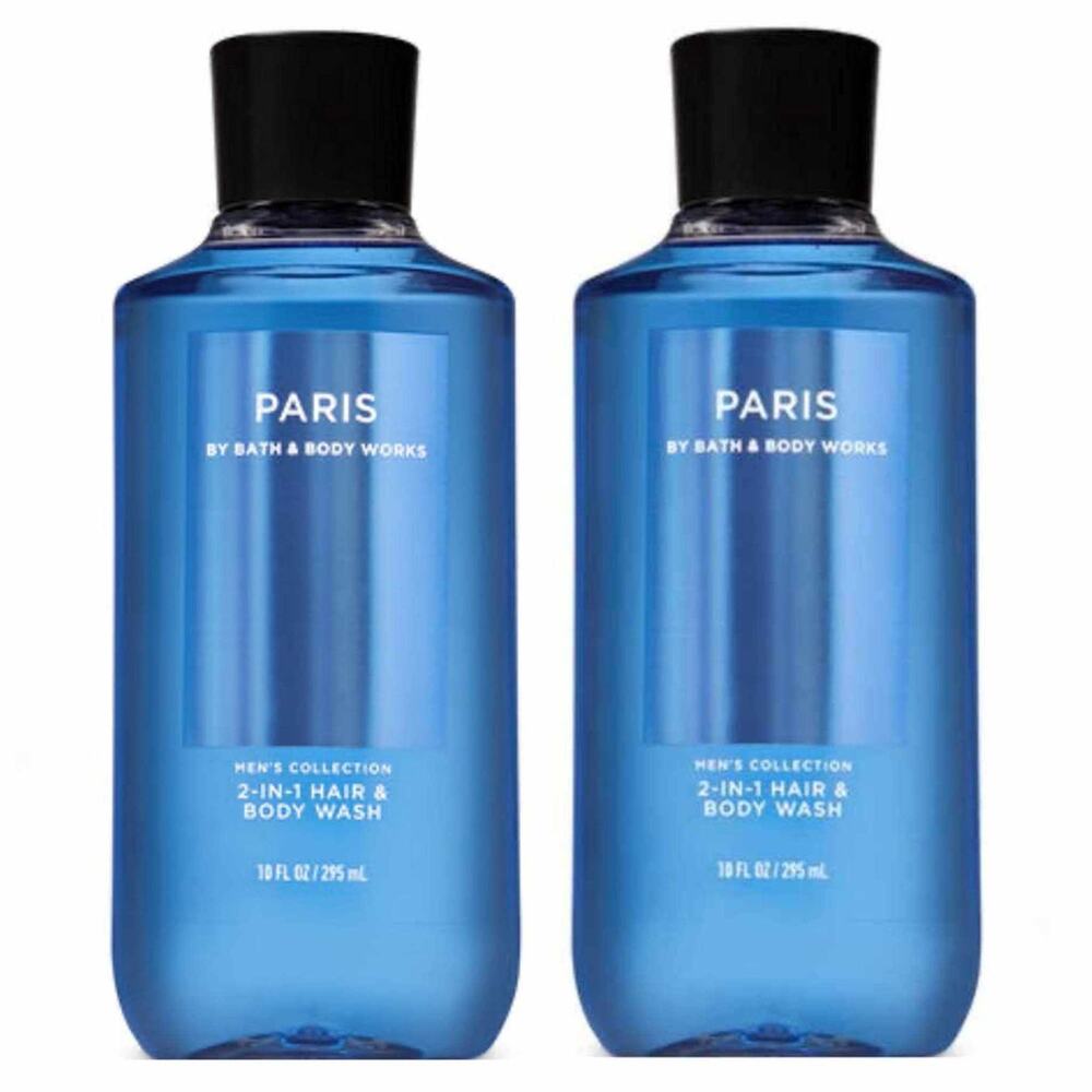 Bath & Body Works Paris Men's Collection 2-in-1 Hair & Body Wash x 2 NEW